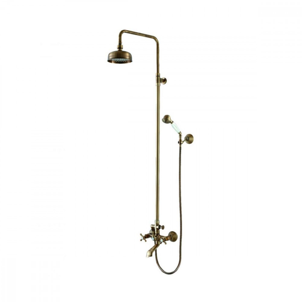 37008127SPB RETRO Душевая система д/ванны, бронза