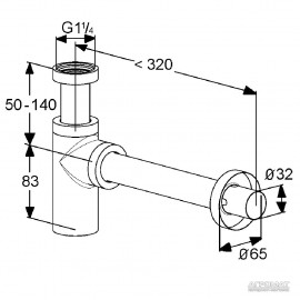 100200500 Design Сифон д/раковины