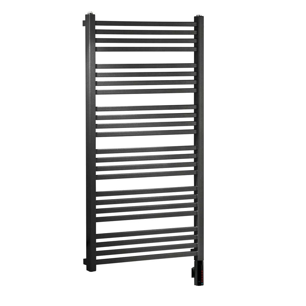 STIE-50/110C31 STICK ELECTRO  Рушникосушка електрична, колір чорний мат, із чорним теном HOTS-06C2U, ПРИХОВАНЕ підключення справа