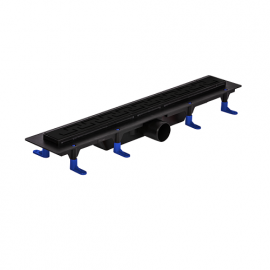 STY-Ch-60-FF Душовий канал з полірованою решіткою 600 мм   Ланцюг    з   сухим   сифоном, чорний