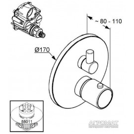 388300545 O-Cean/Zenta Наружная часть термостата д/ванны
