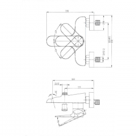 11713122 VINTAGE 2.0 Смеситель д/ванны