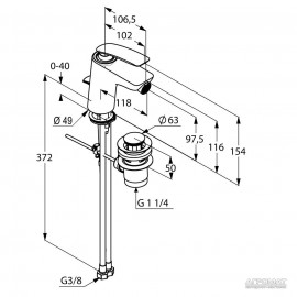 522169175 Balance white Смеситель д/биде