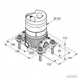 88088 Внутренняя часть д/смесителя с пола