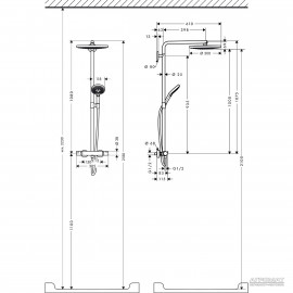 27133400 Raindance Select S 300 2jet Душевая система д/душа