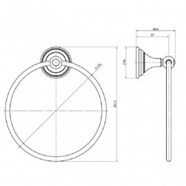 2122238A CLASSIC Кольцо д/полотенец, хром, Swarovski