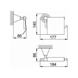 8036142B Charlestone Держатель туал. бумаги, бронза