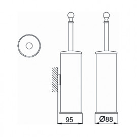 8038142B Charlestone Щетка д/унитаза, бронза