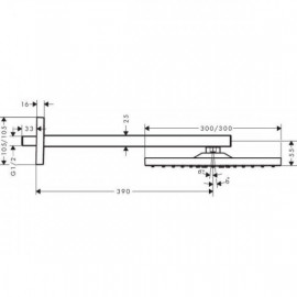 26238670 Raindance E 300 Air 1jet Верхний душ