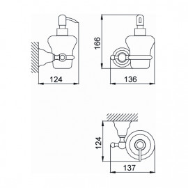 8024142B Charlestone Дозатор жидкого мыла, бронза