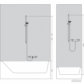 26652400 Crometta 100 1jet/Unica’Croma Душевой набор
