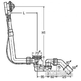111069 Multiplex Слив-перелив д/ванны