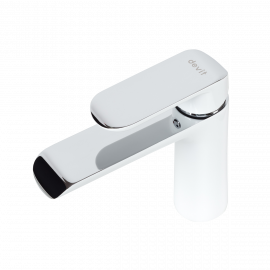 43111141W IVEN Смеситель для раковины с донным клапаном 01011100, хром/белый