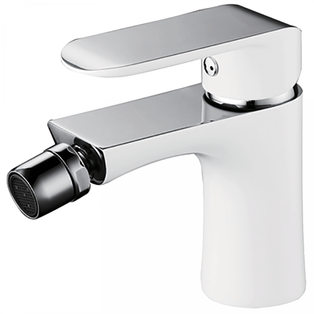 43116141W IVEN Смеситель д/биде с дон. клоп. 01011100, хром/белый