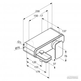 494450575 E2 Смеситель д/ванны