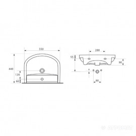 ARTECO Раковина-55 отв.