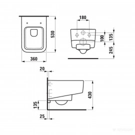 H8209620000001 PRO S Унитаз подвесной RIMLESS