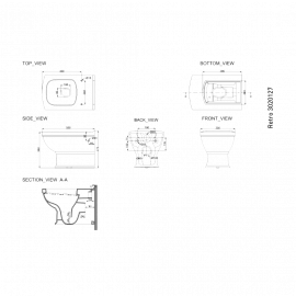 3020127 RETRO Унитаз подвесной с крышкой soft-close (2уп)