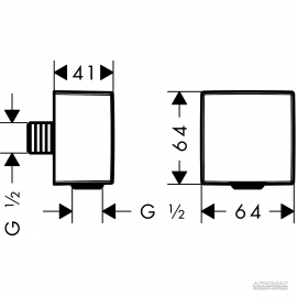 26455000 FixFit Square Шланговое подключение