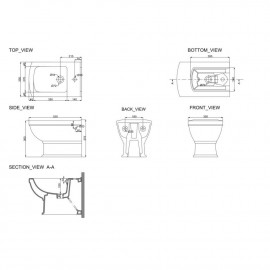 2020127 RETRO Биде подвесное