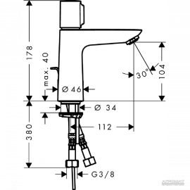 71750000 Talis Select E 110 Смеситель д/раковины