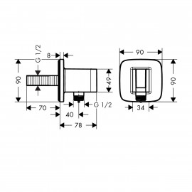 26485000 Fixfit Porter E Шланговое подключение с держателем
