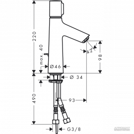 72042000 Talis Select S 100 Смеситель д/раковины