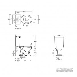 LO 921 - LONDRA Londra Унитаз моноблок, белый