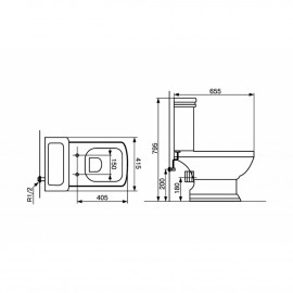 3010127 RETRO Компакт + крышка soft-close, quickfix (3 пак)