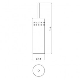 GW05 38 04 01 Щетка для унитаза, хром мат.