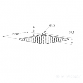 645300500 A-QA Верхний душ-300