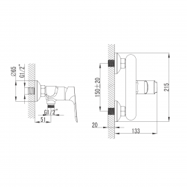 10140023 TYROL Смеситель для душа