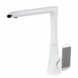 43108141W IVEN Смеситель д/кухни, хром-белый