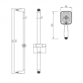 103350S TYROL Душевой набор