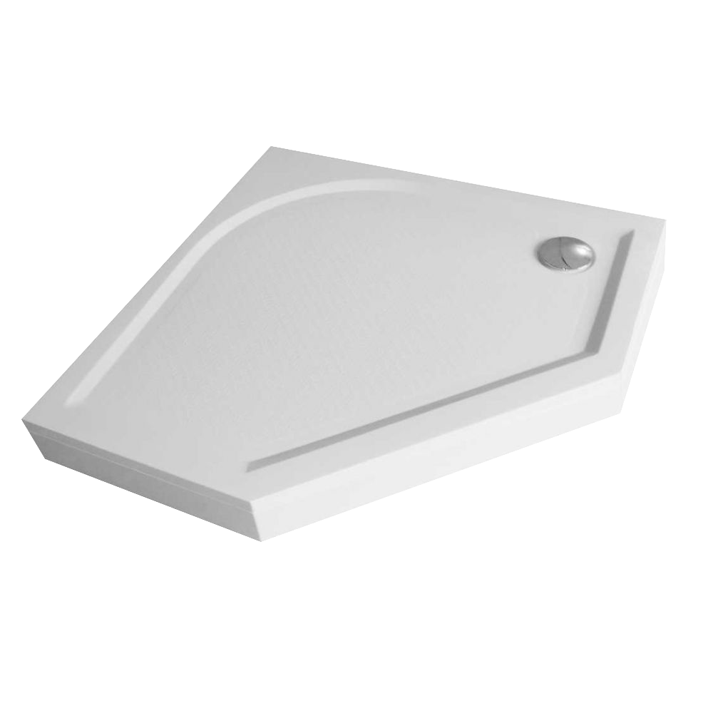 FTR4210 UNIVERSAL Поддон душевой 100х100 (пятиугольный), с ножками, панеля, сифоном