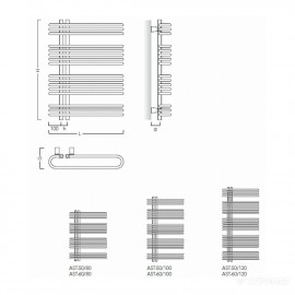 POPS-60/120  POPSTAR рушникосушка, біла