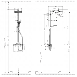 27271000 Crometta E 240 1jet Showerpipe Душевая система д/душа