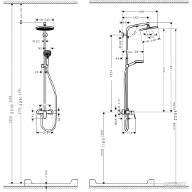 27269000 Crometta S 240 1jet Showerpipe Душевая система д/душа