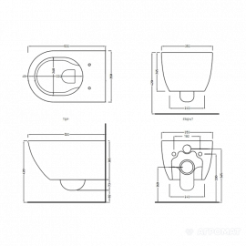EJVSK Enjoy унитаз подвесной безободковый-RIMLESS, цвет белый