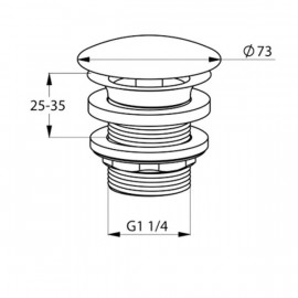 104280500 Донный клапан