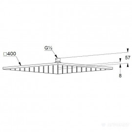 644400500 A-QA Верхний душ-400
