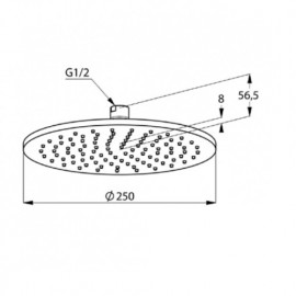 643259100 A-QA white Верхний душ-250