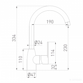 BAG4 ALGEO Смеситель д/кухни