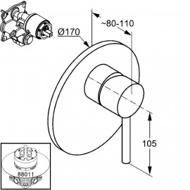 386550576 Bozz Наружная часть смесителя д/душа