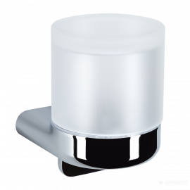 010-8124 S66 дозатор жидкого мыла настенный, хром/стекломат