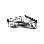 3545 001 05 - SYSTEM2 Полочка-корзина для душа угловая, со скрытым креплением хром