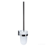 002-1361 S8000 Щетка д/унитаза+чаша упр., хром/стекло мат