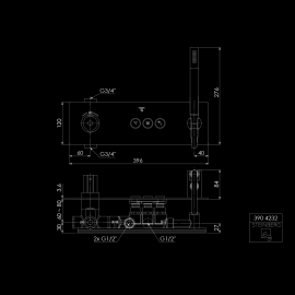 390 4232 Термостат д/душа в/м