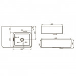 1516132R QUADRA Раковина 60, правая