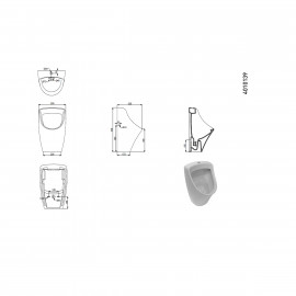 4010139 SWIFT Уринал подвесной + муфта NEW